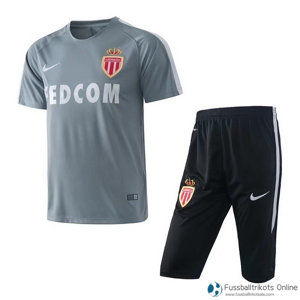 AS Monaco Training Shirts Set Komplett 2017-18 Grau Fussballtrikots Günstig